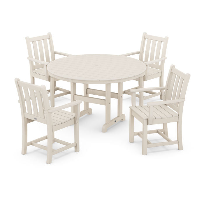 Traditional Garden 5-Piece Round Farmhouse Dining Set