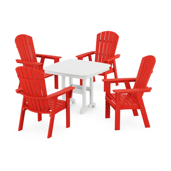 Nautical Curveback Adirondack 5-Piece Dining Set