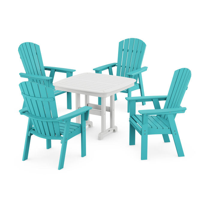 Nautical Curveback Adirondack 5-Piece Dining Set