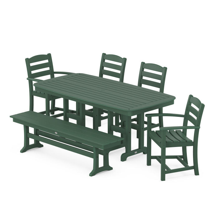 La Casa Café 6-Piece Dining Set with Bench