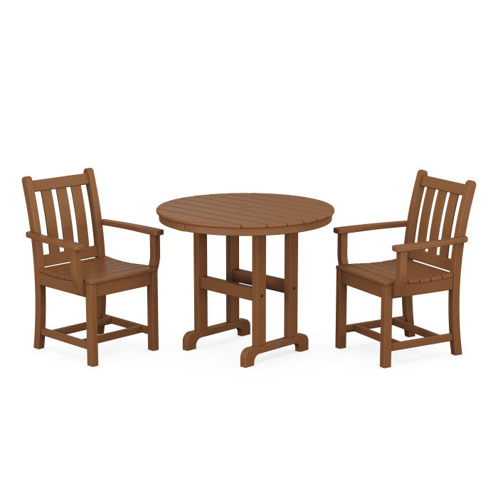 Traditional Garden 3-Piece Round Dining Set