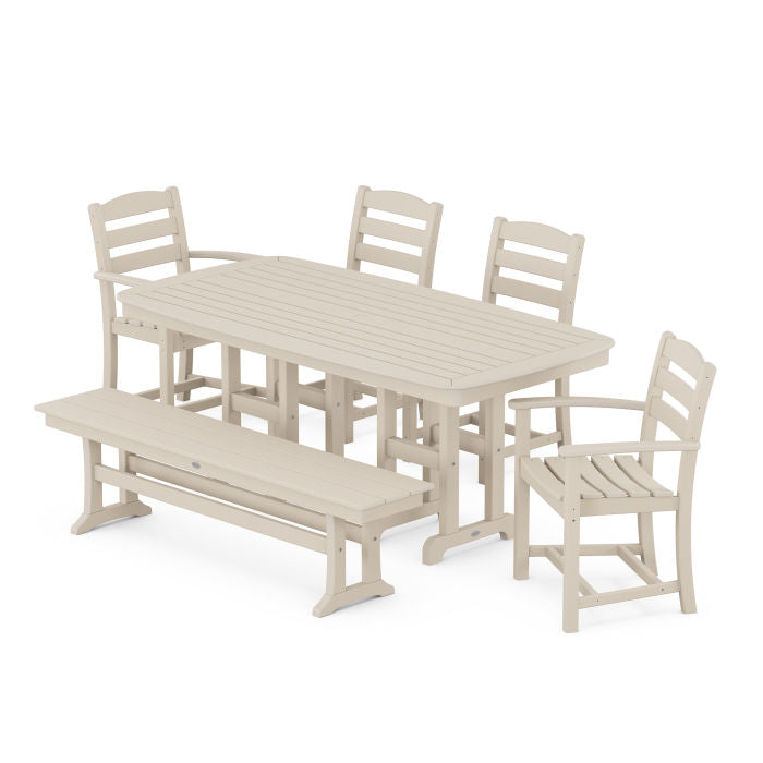 La Casa Café 6-Piece Dining Set with Bench