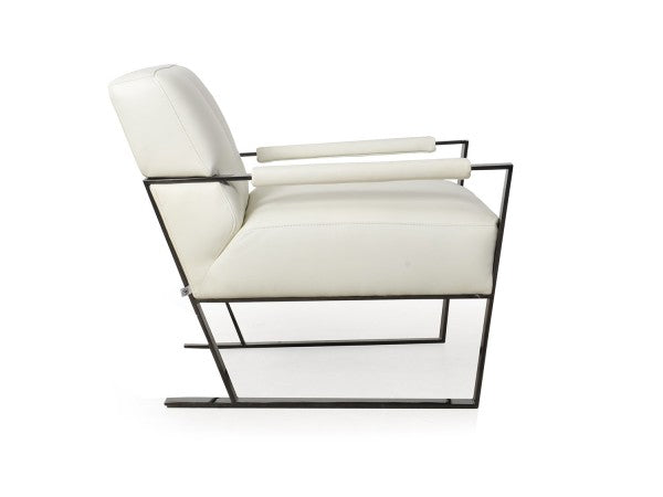 Uno Leather Chair - White