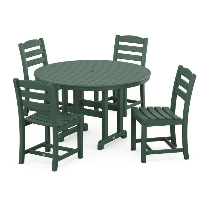 La Casa Café Side Chair 5-Piece Round Farmhouse Dining Set