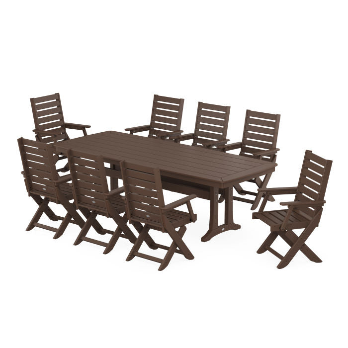 Captain 9-Piece Dining Set with Trestle Legs