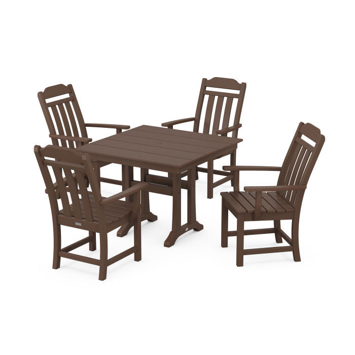 Country Living 5-Piece Farmhouse Dining Set with Trestle Legs