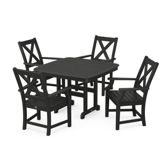Braxton 5-Piece Dining Set with Trestle Legs