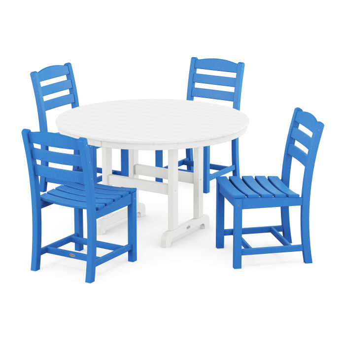 La Casa Café Side Chair 5-Piece Round Farmhouse Dining Set