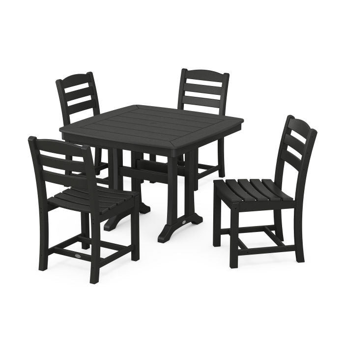 La Casa Café Side Chair 5-Piece Dining Set with Trestle Legs