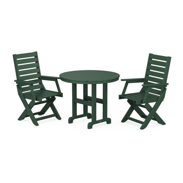 Captain 3-Piece Round Dining Set
