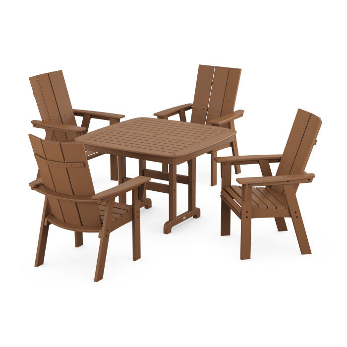 Modern Curveback Adirondack 5-Piece Dining Set