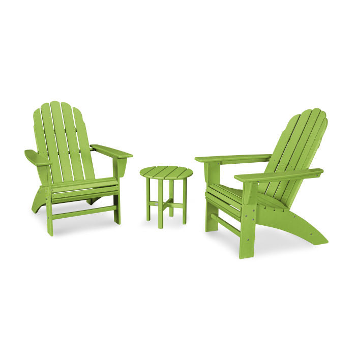 Vineyard 3-Piece Curveback Adirondack Set