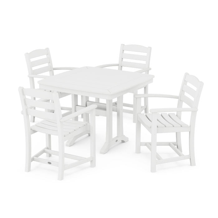 La Casa Café 5-Piece Dining Set with Trestle Legs