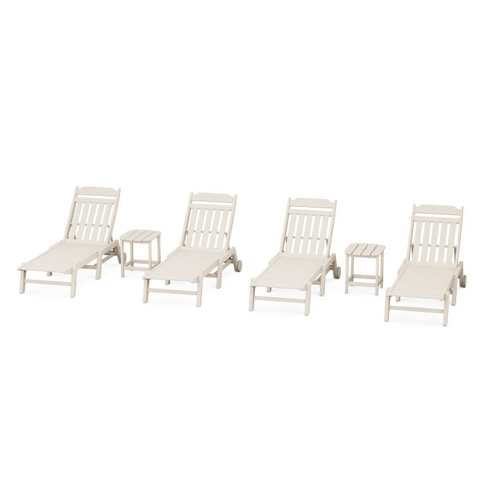 Country Living 6-Piece Chaise Set with Wheels