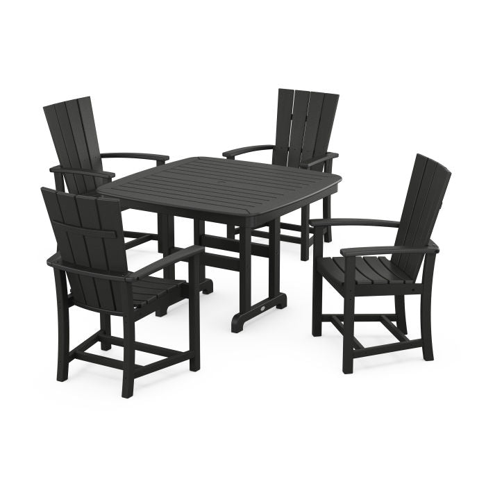 Quattro 5-Piece Dining Set with Trestle Legs