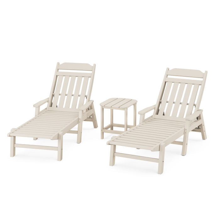 Country Living 3-Piece Chaise Set with Arms