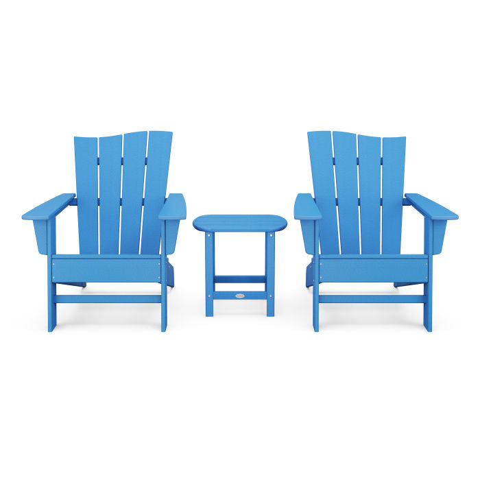 Wave 3-Piece Adirondack Chair Set