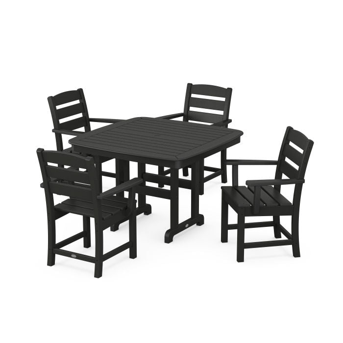 Lakeside 5-Piece Dining Set with Trestle Legs
