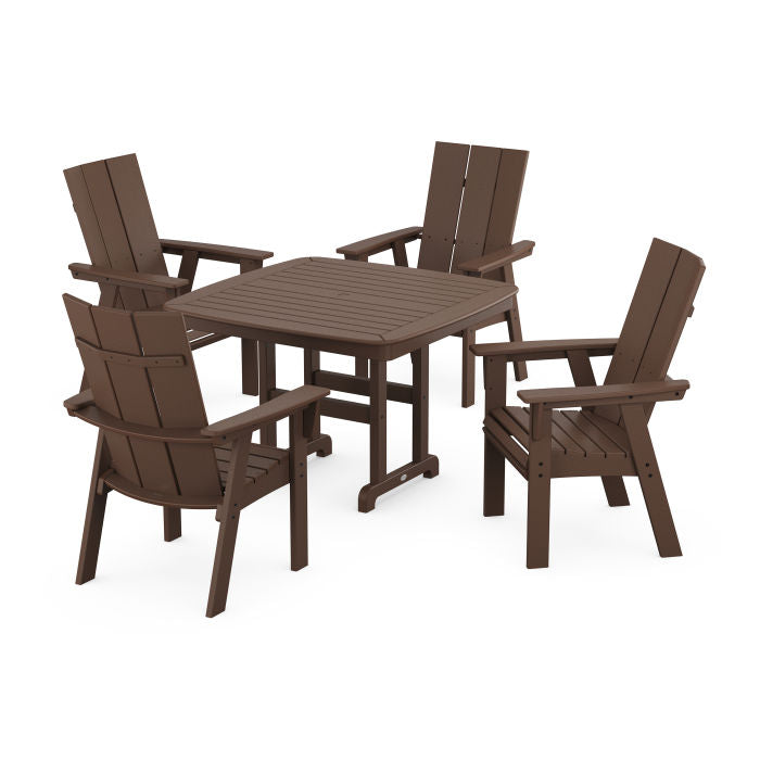 Modern Curveback Adirondack 5-Piece Dining Set