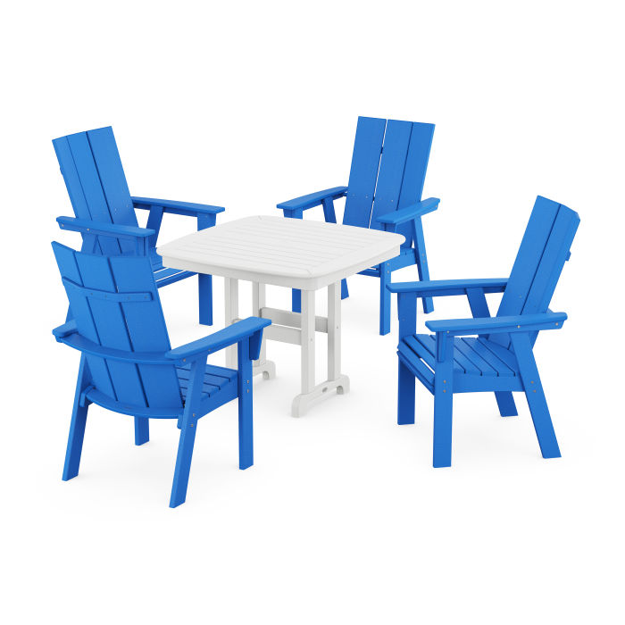 Modern Curveback Adirondack 5-Piece Dining Set