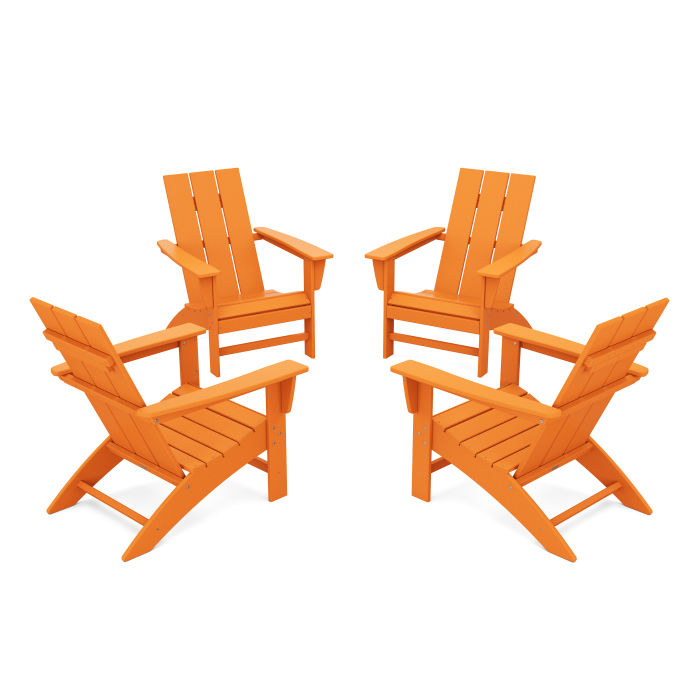 4-Piece Modern Adirondack Chair Conversation Set
