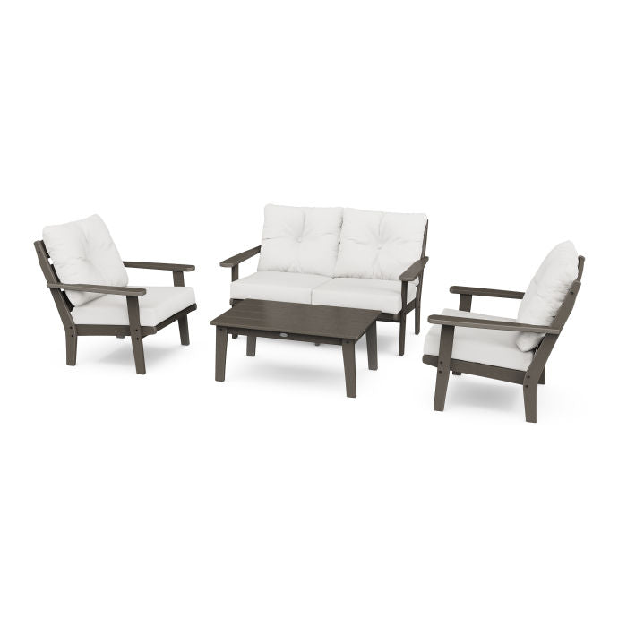 Lakeside 4-Piece Deep Seating Set in Vintage Finish