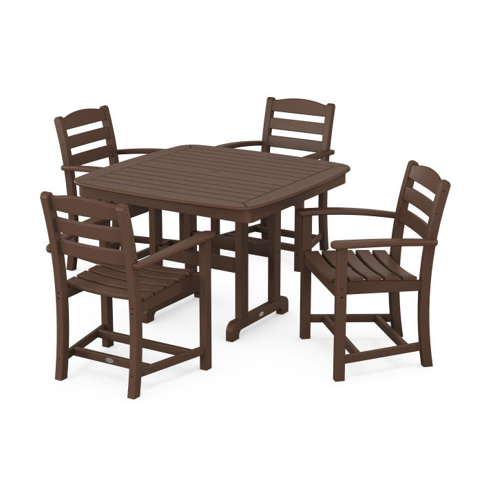 La Casa Café 5-Piece Dining Set with Trestle Legs