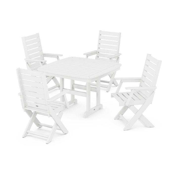 Captain 5-Piece Dining Set with Trestle Legs