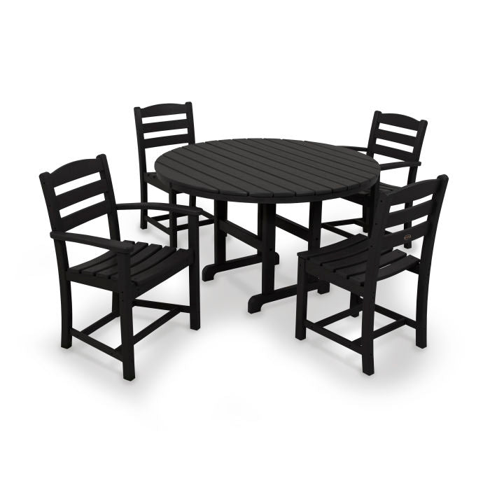 La Casa Café 5-Piece Round Farmhouse Dining Set