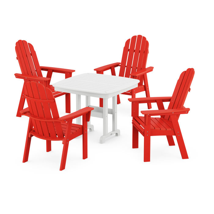 Vineyard Curveback Adirondack 5-Piece Dining Set