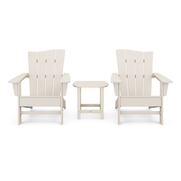 Wave 3-Piece Adirondack Chair Set