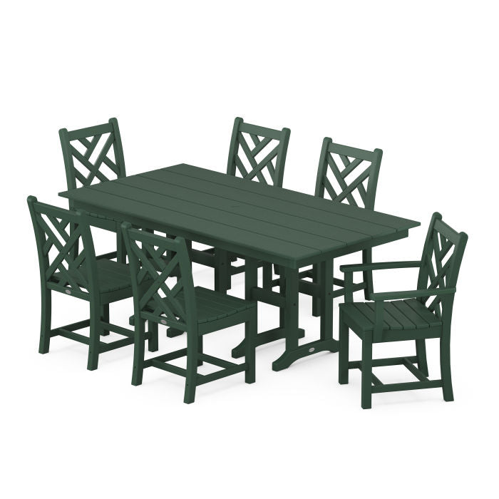 Chippendale 7-Piece Farmhouse Dining Set