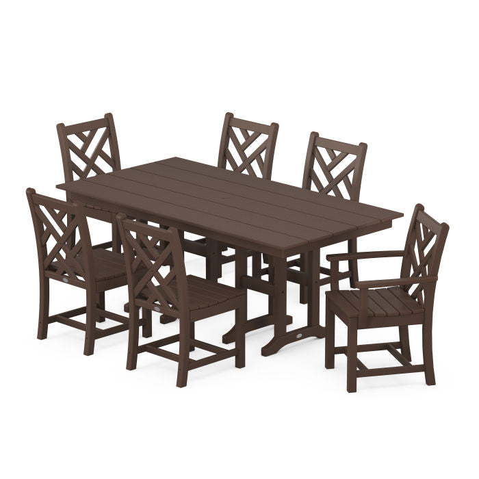 Chippendale 7-Piece Farmhouse Dining Set