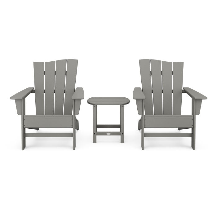 Wave 3-Piece Adirondack Chair Set