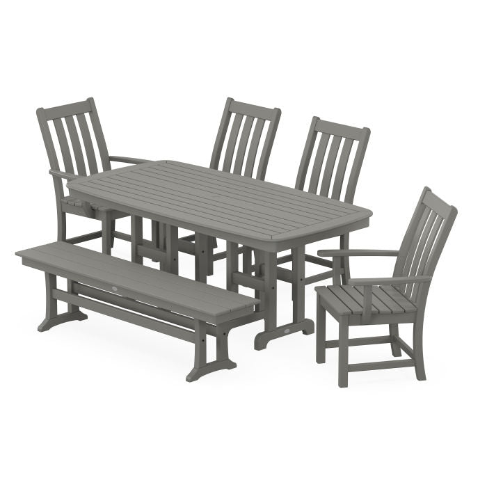 Vineyard 6-Piece Dining Set with Bench