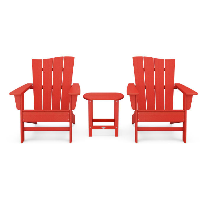 Wave 3-Piece Adirondack Chair Set