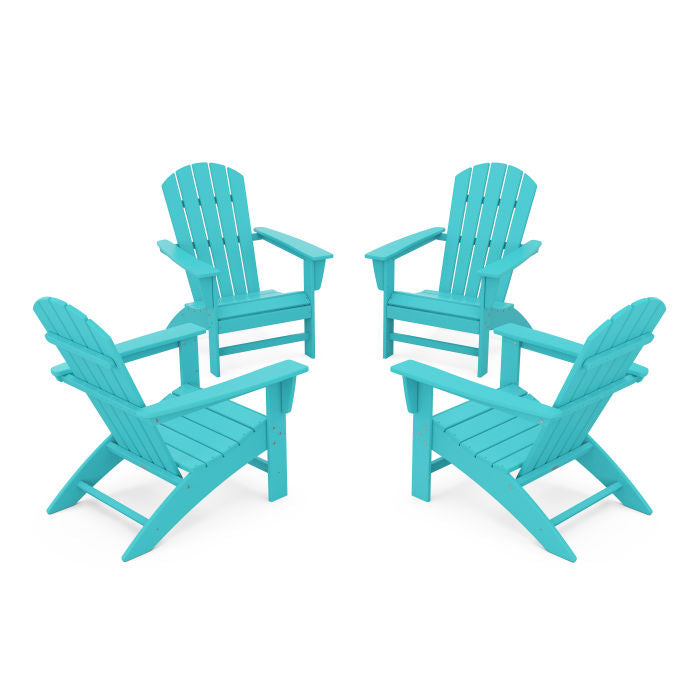 Nautical 4-Piece Adirondack Conversation Set