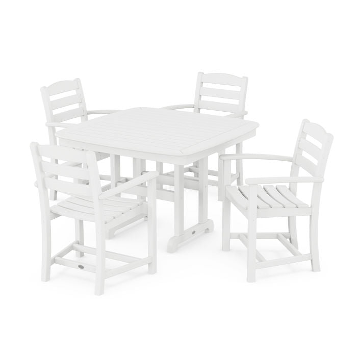 La Casa Café 5-Piece Dining Set with Trestle Legs
