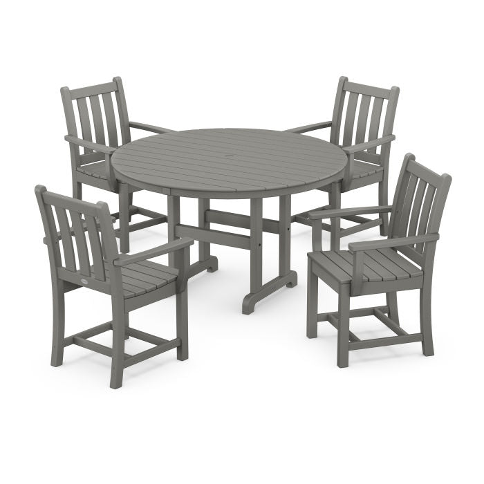 Traditional Garden 5-Piece Round Farmhouse Dining Set