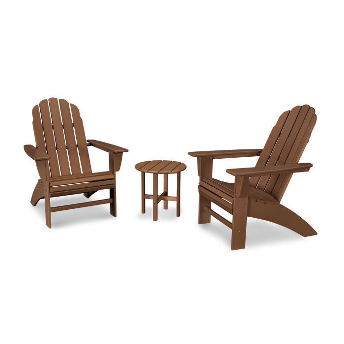 Vineyard 3-Piece Curveback Adirondack Set