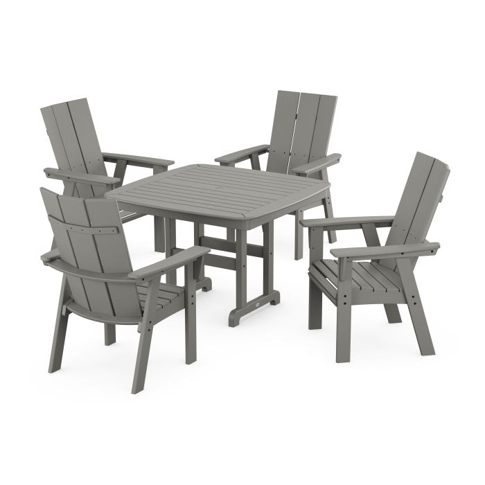 Modern Curveback Adirondack 5-Piece Dining Set