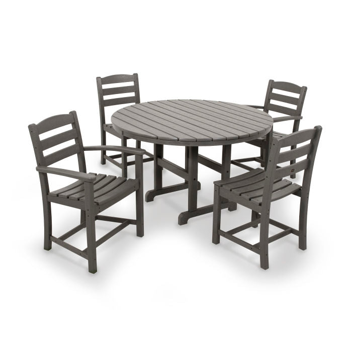 La Casa Café 5-Piece Round Farmhouse Dining Set