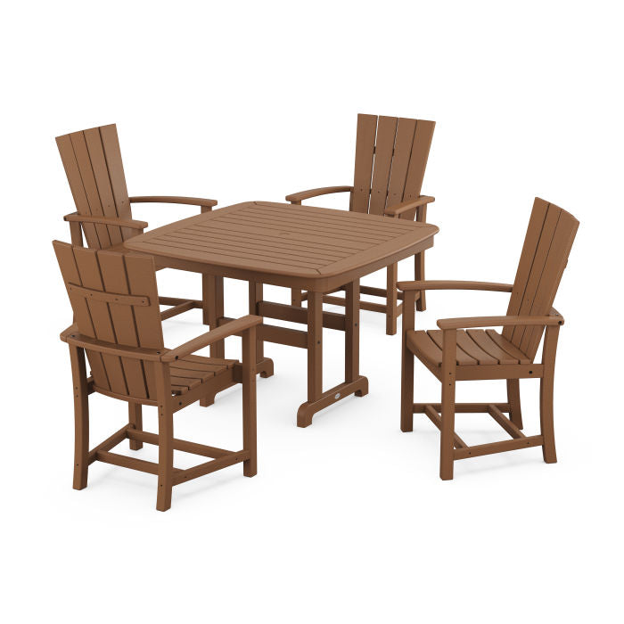 Quattro 5-Piece Dining Set with Trestle Legs