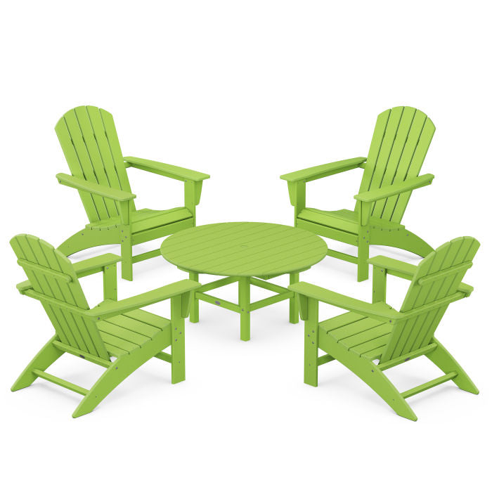 Nautical 5-Piece Adirondack Chair Conversation Set