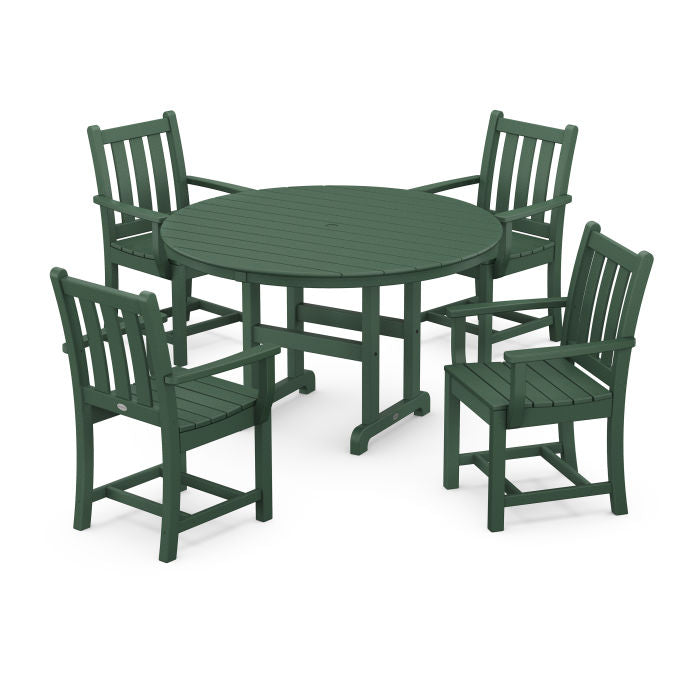 Traditional Garden 5-Piece Round Farmhouse Dining Set