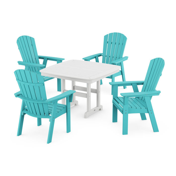 Nautical Curveback Adirondack 5-Piece Dining Set