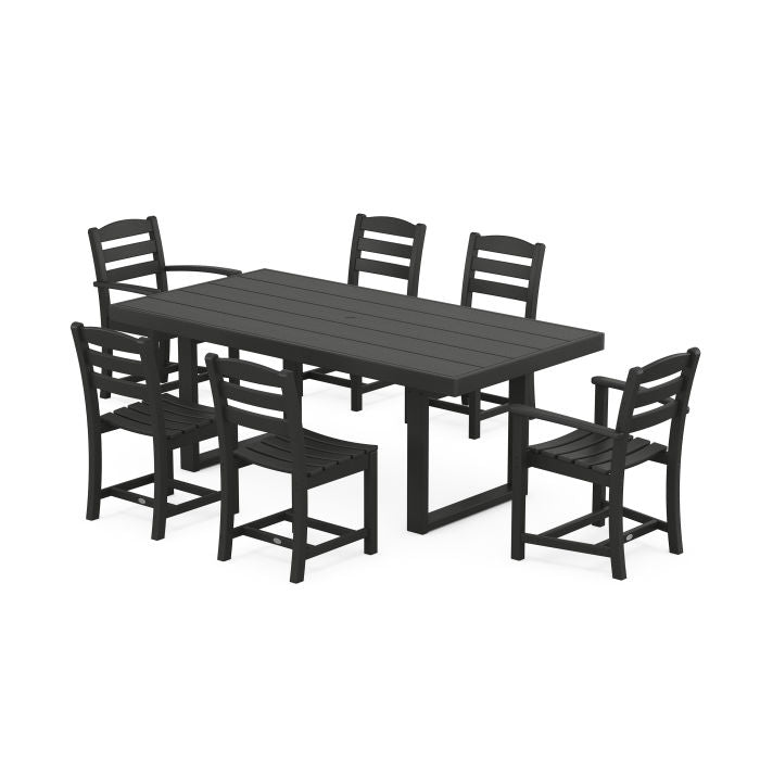 La Casa Café 7-Piece Dining Set with Trestle Legs