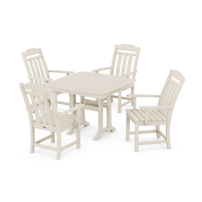 Country Living 5-Piece Dining Set with Trestle Legs