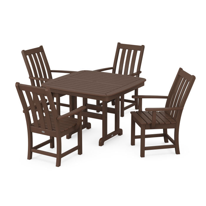 Vineyard 5-Piece Dining Set with Trestle Legs