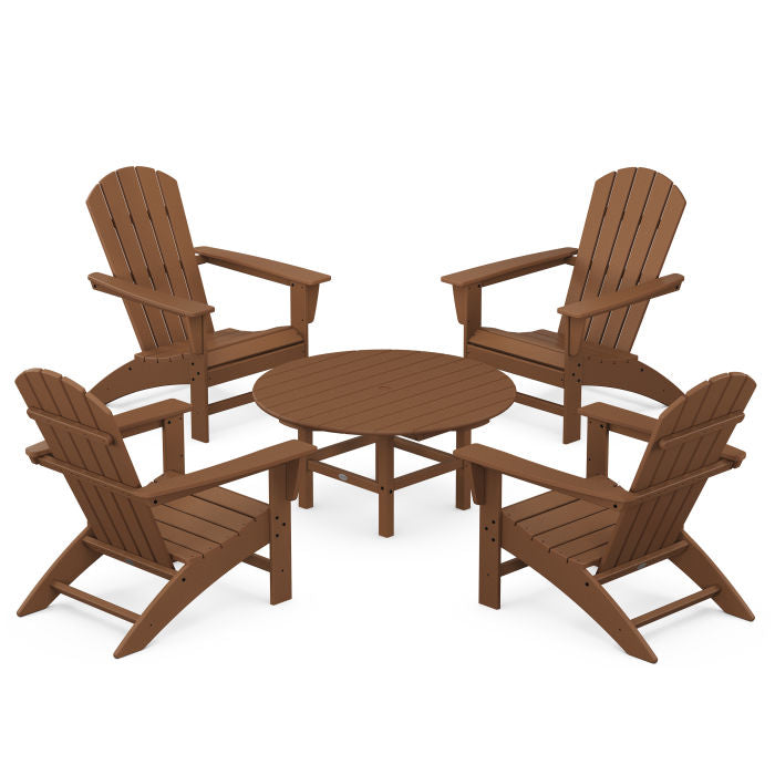 Nautical 5-Piece Adirondack Chair Conversation Set